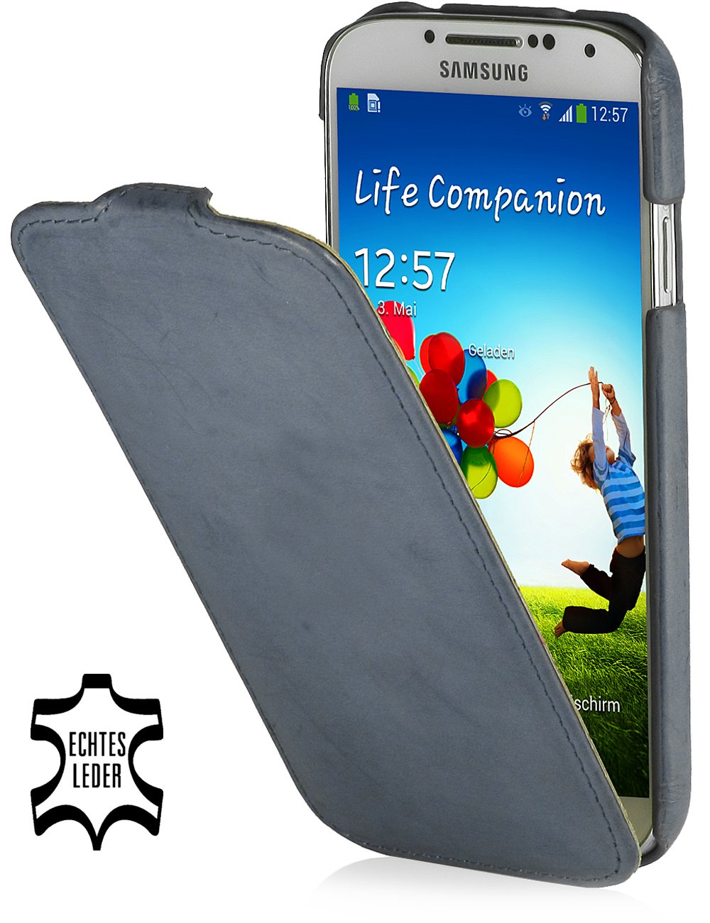 StilGut- Ultraslim genuine leather Case for Samsung Galaxy S4 i9500 & i9505 — image 1
