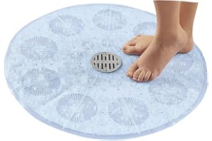 FOX VALLEY TRADERS Shower Mat Clear, 23" Diameter