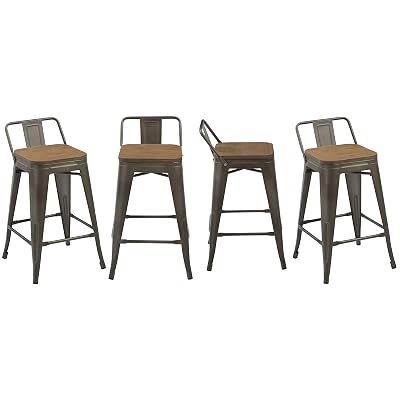 rustic metal stool