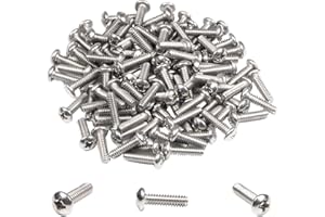 JUVIELICH 100 PCS 6#-32 x 1/2" Machine Screws, Phillips Pan Head, 304 Stainless Steel A2-70 Screw,Pan Head Machine Screw,Fully Threaded,DIY,Repair,Install Furniture and Electrical Appliances Screws