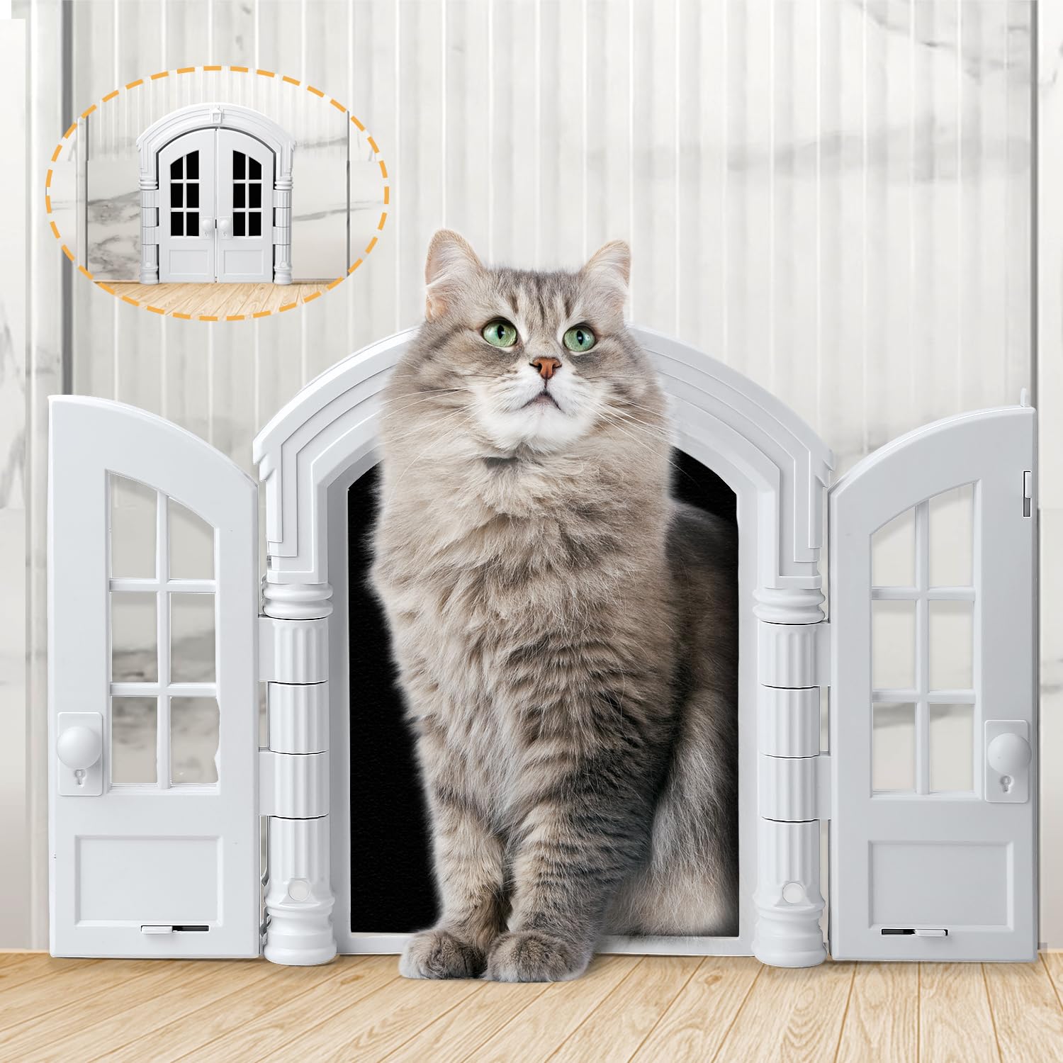 French Cat Door, Cat Flap Interior Door Door Interior Door Corner Door for Exterior Door for Exterior Door Wall Windows