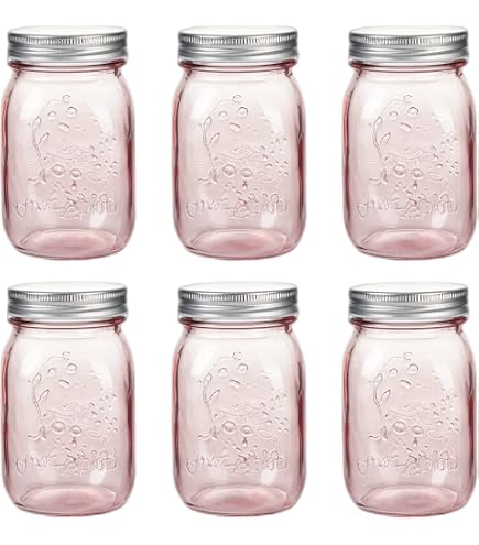Ball Vintage Rose Einmachglas – 907 Ml, BPA-frei, Mit Deckel & Band, Rosafarben