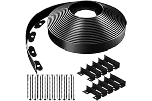 Lakexus 4" Extra Tall Landscape Edging Kit, 118FT Flexible Edging for Landscaping with 120 Spikes and 10 Connectors, No-Dig G