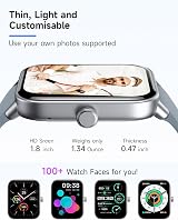 TOOBUR Smart Watch Men Women Alexa Call IP68 1.8" Fitness Tracker Heart Sleep view 7