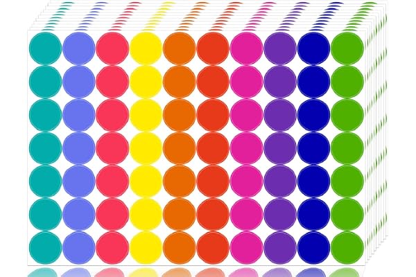 1400 PCS Colored Dot Stickers Round Color Coding Labels Classroom Must Haves, Circle Dots Labels Price Stickers Polka Circle Dot Stickers Label Stickers for Kids Office, Classroom Decor, Papers Etc