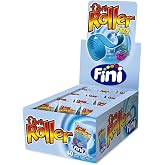 Fini Blue Raspberry Sour Candy Rollers, 40 Count, Extra Sour Belt Candy