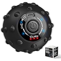 Vulken 4 Speed High Intensity Vibrating Massage Ball for Fitness, Performance Improvement, Black