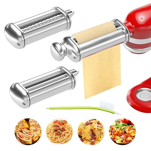 Pasta Maker Attachment Set for All KitchenAid Stand Mixer Included