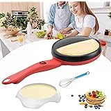 Electric Crepe Maker, Portable Crepe Maker With Non-Stick Coating, Crepes, Crepes, Pancakes, Bacon, Corn Tortillas With Autom