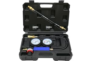 XITUANYUAN Cylinder Leak Down Tester Kit,Automotive Engine Pressure Gauges Compression Test Leakage Detector Tool Set - Black (TU-21)