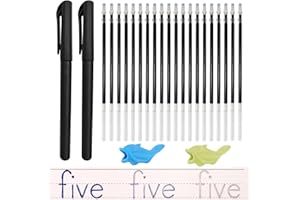 Magic Pens & Refills for Grooved Handwriting Workbooks,Disappearing Ink Pens for Handwriting Book,Magic Ink Pen for Grooved H