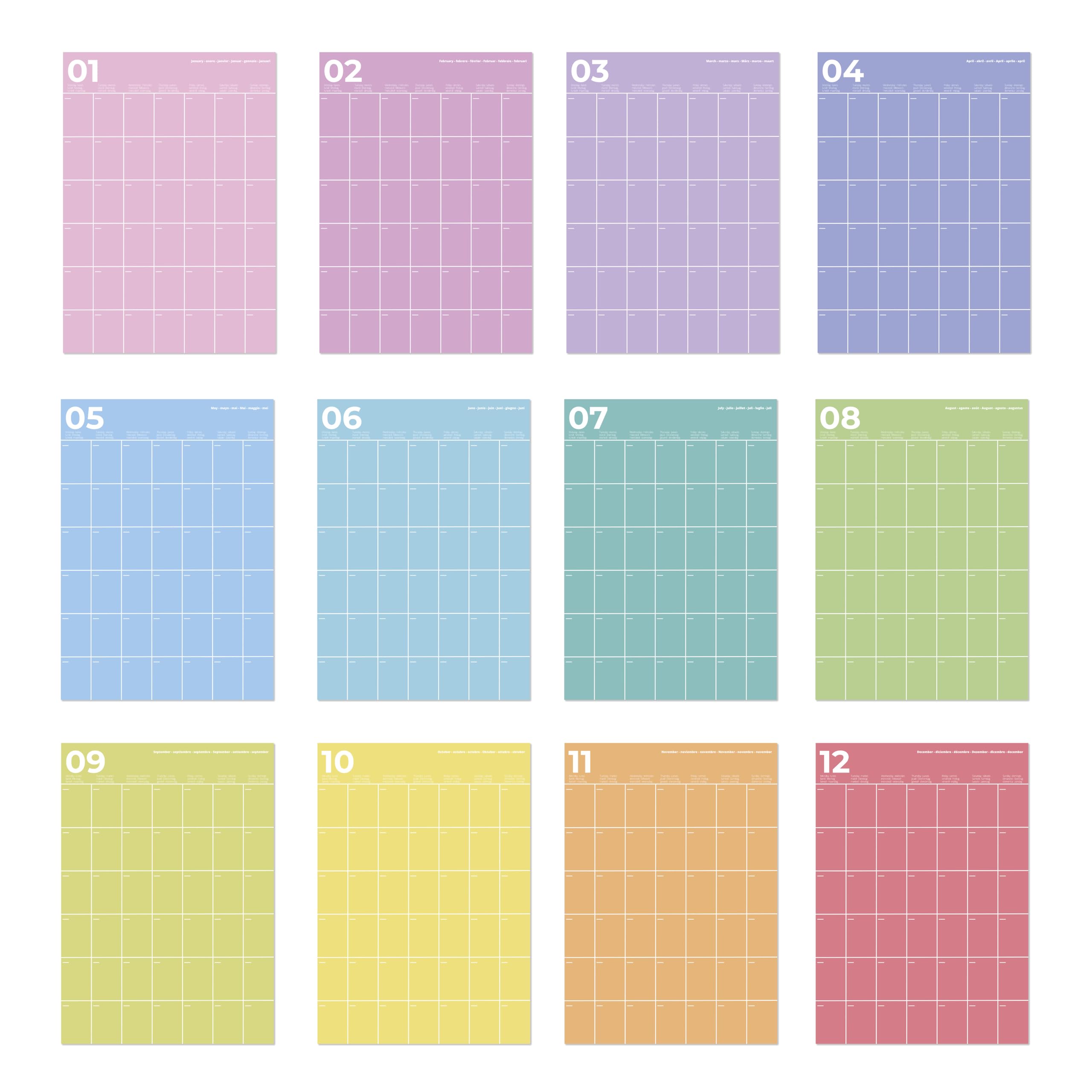 PACKLIST® A3 Monthly Planner - Customisable Days, Ample Space For Notes & Colourful Months. Organise Your Life with Style!