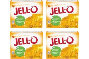 Jell-O Apricot Gelatin Dessert 3 Ounce Boxes (Pack of 4)