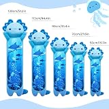 Mewaii Blue Axolotl Plush 20 Inch Long Body Pillow Soft Toy Sleeping Pillow view 3