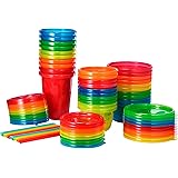 The First Years Take & Toss Party Pack, Rainbow, 30-Pieces