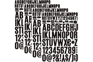 YMSDZHL 4 Sheets 528 Alphabet Stickers Letter Sticker Vinyl Self-Adhesive Number Vinyl Stickers, Mailbox Numbers Labels DIY Crafts Art Making, Decals for Sign,Notebook,Classroom Decor(Black 4Sheet)