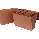 Pendaflex 21 Pocket A-Z Expanding File, File Organizer for School, Home and Office, Durable, with Pockets, Letter Size, Red Rope (75711)