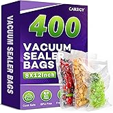 CAREGY Vacuum Sealer Bags 400 Quart 8" x 12" with BPA Free for Food Storage Meal Prep or Sous Vide