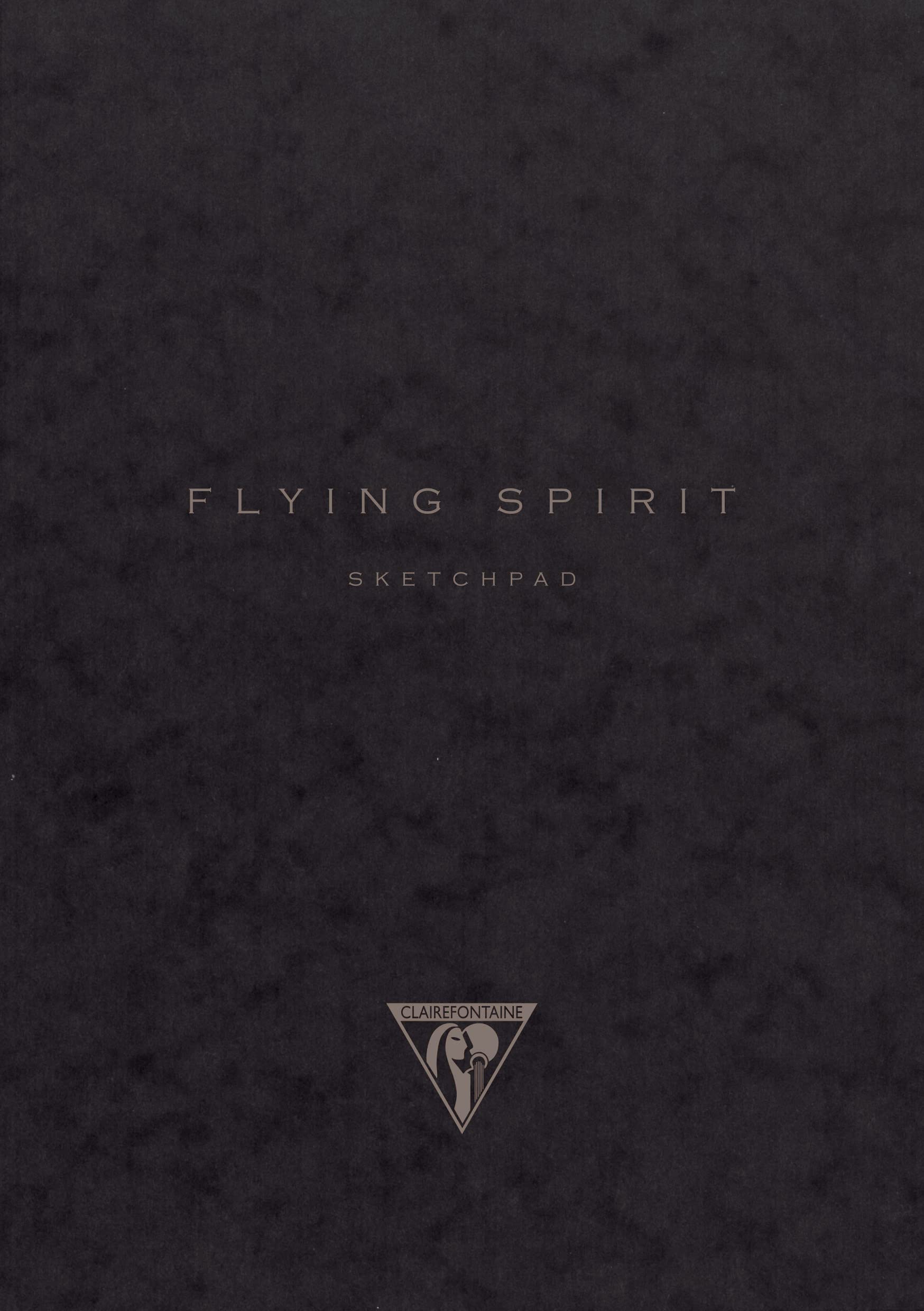 Clairefontaine - Ref 930020C - Flying Spirit Black Cover Sketchbook (60 Ivory Pages) - 19 x 25cm in Size, 90gsm Ivory Drawing Paper - Assorted Designs (Pack of 5)
