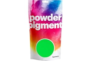 Hemway 50g / 1.75oz UV Fluorescent Neon Bright Green Dye Pigment Powder | Luxury Premium Dye for Epoxy, Resin, Jewellery, Tab