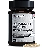 Ayorish Rehmannia 10:1 Extract 1000mg | Premium Rehmannia Root Concentrate | High Potency Herbal Supplement for Daily Wellness | Vegan Capsules | Non-GMO Pure Plant Extract | 120 Veg Capsules