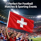 SHATCHI Switzerland Flag 5ft x 3ft Polyester with Brass Eyelets view 4