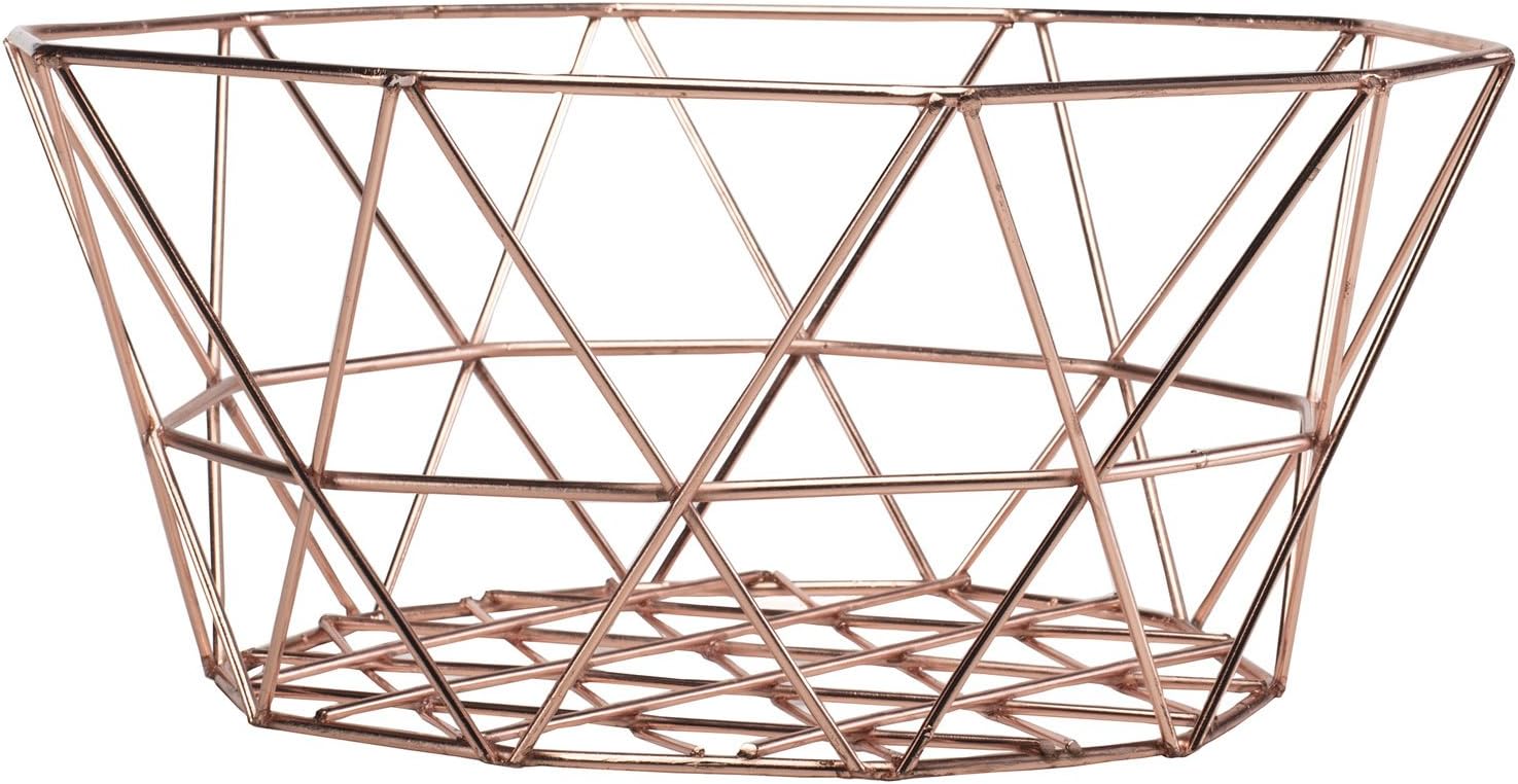 SummerHawk Ranch Geometric Egg Basket – Copper, Metal Wire, Chicken Poultry Equipment