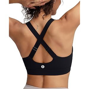 RUNNING GIRL High Impact Sports Bras for Women, Adjustable Straps Bra High Support Workout Bra with Sewn in Pads
