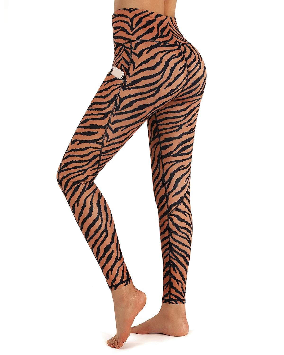 Buy Promover Animal Print Leggings with Pockets for Women High Waisted