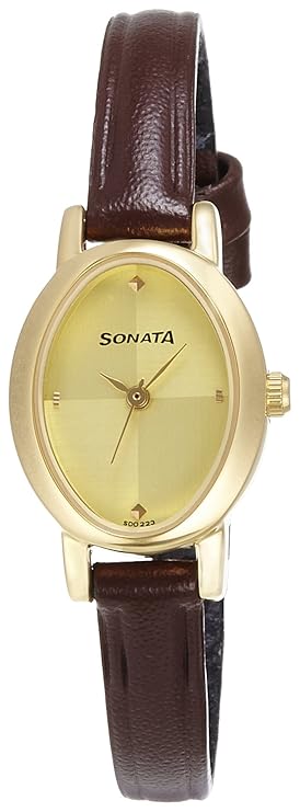 Sonata Analog Gold Dial Women's Watch -NK8100YL02