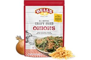 Bell's Fresh Fried Onions – 6 oz Bag – Crispy & Flavorful Topping for Green Bean Casserole, Burgers, Salads & More – Classic New England Style – Resealable Bag
