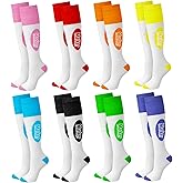 Glitopper 8 Pairs Marker Socks for Women Colorful Funny Marker Knee Long Stockings Crazy Wacky Socks Gifts for Adult