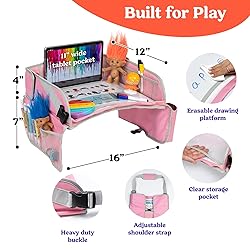 PILLANI Kids Travel Tray for Car - Car Seat Tray