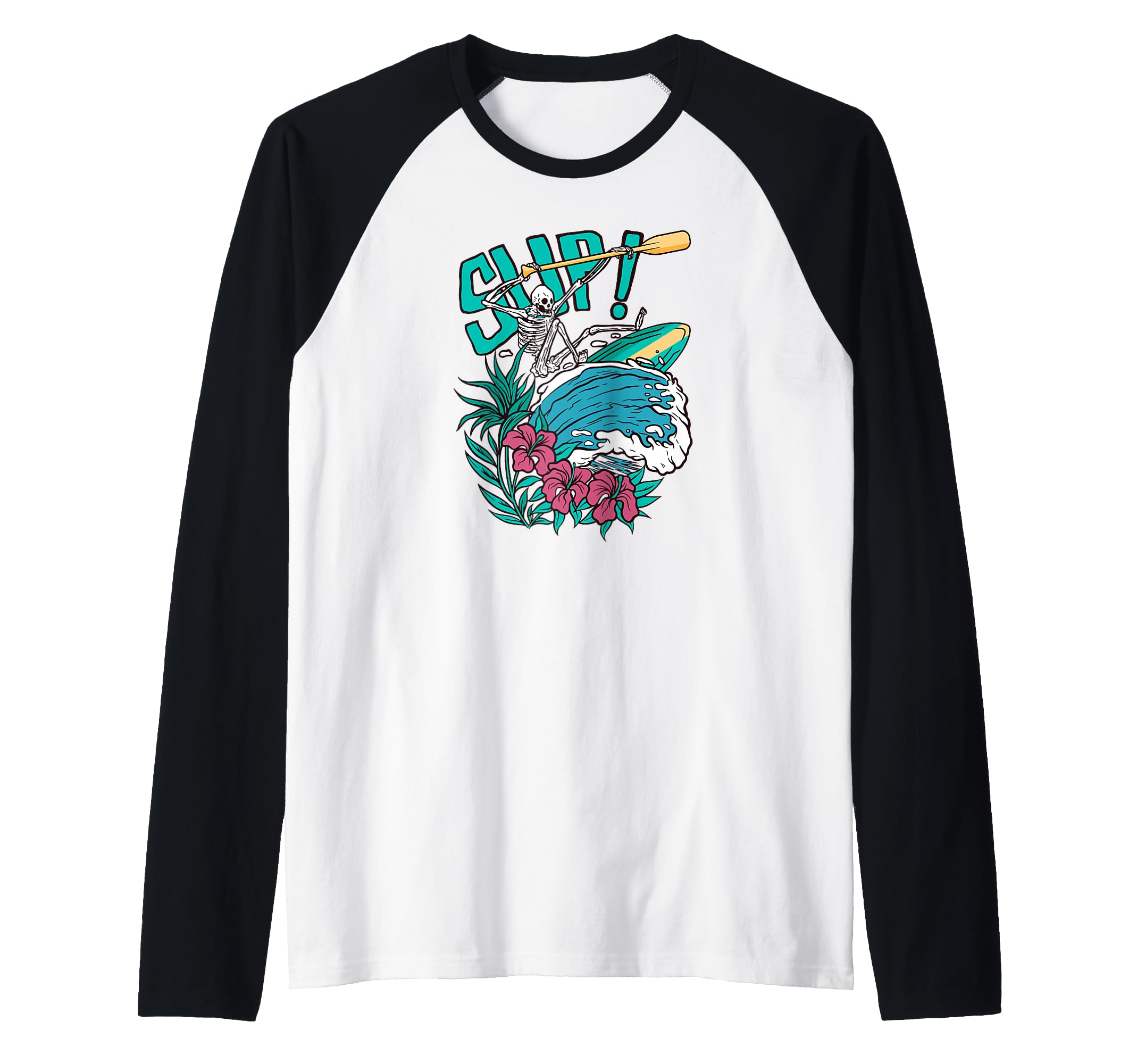 SUP Surfing Stand Up Paddle paddling supboard SUP Raglan Baseball Tee