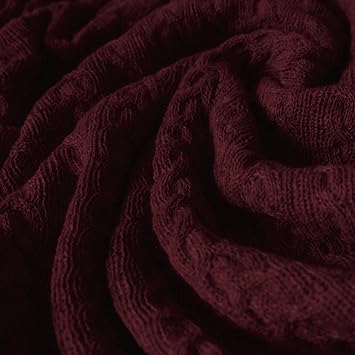 Lorenzo Cana Luxus Alpakadecke aus 100% Alpaka - Wolle vom Baby - Alpaka Fair Trade Decke Wohndecke gestrickt Sofadecke dunke