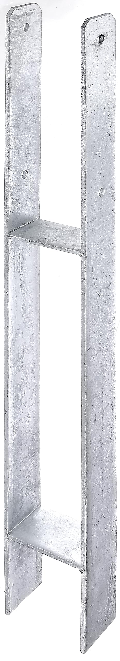 GAH-Alberts 213800 H-Post Base Hot-dip Galvanised, Total Height: 800 mm, Material Thickness: 6 mm lichte Breite: 91 mm