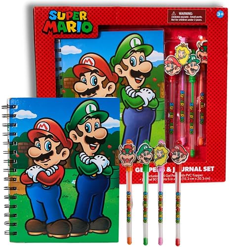 Innovative Designs Nintendo Super Mario Journal Set with Pens for Kids ...