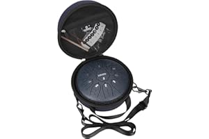 Tourmate Hard Drum Carrying Case for LEKATO/MEINL Steel Tongue Drum, 6 Inch 11 Notes Steel Hand Drum, Protective Carrying Storage Bag with Shoulder Strap