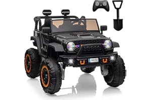 NASITIP 24V Ride on Car Toys, Remote Control 4 Wheels Electric Power Car for Toddlers Kids Boys Girls, 2 Seater Motorized Ride on Cars Vehicle, Black