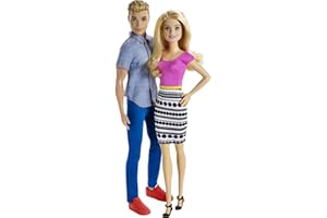 Barbie Dolls, Barbie and Ken Doll 2-Pack Featuring Blonde Hair and Bright Colorful Clothes, Kids Toys and Gifts (Amazon Exclusive)