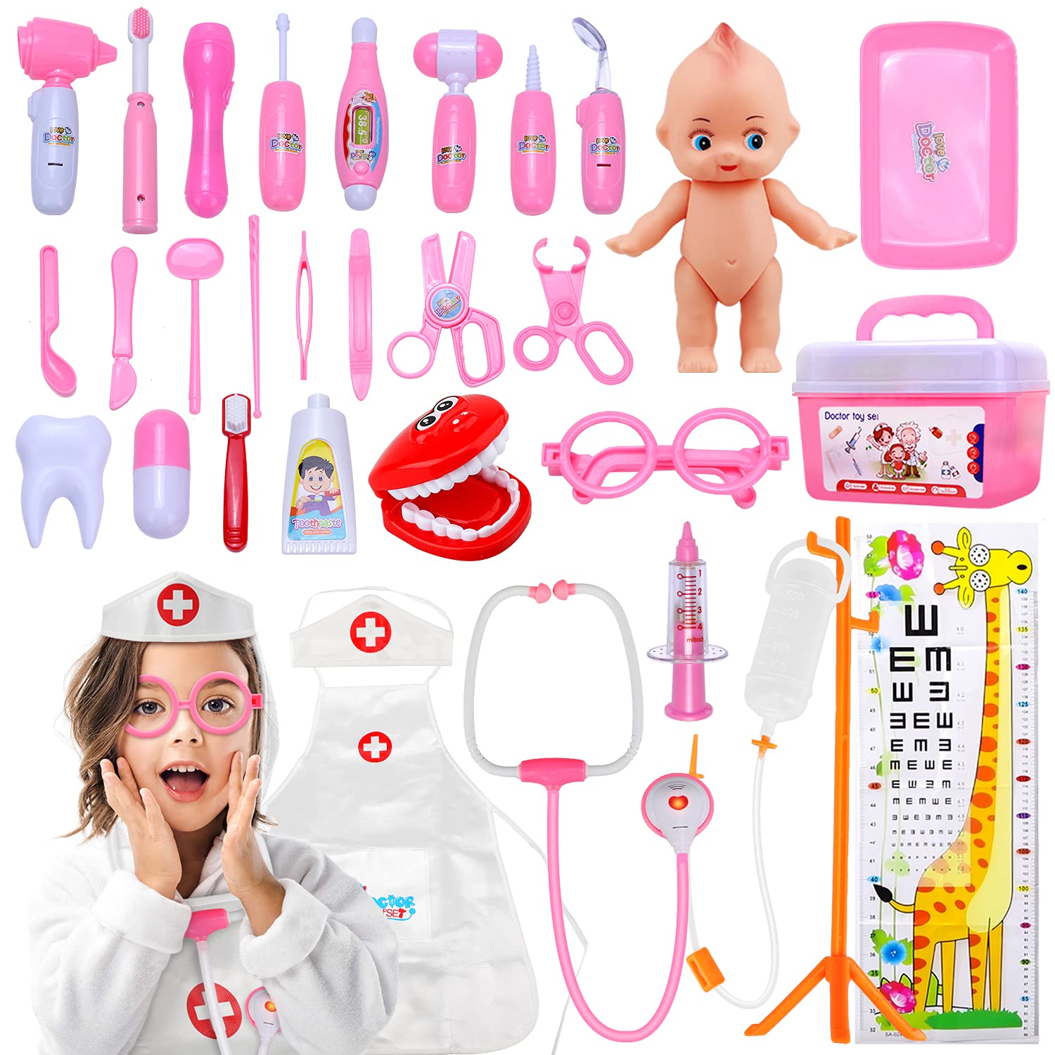 Play doctor. ребенок, играющий в доктора. детский врач. маленький доктор. Doctor play set набор доктора.