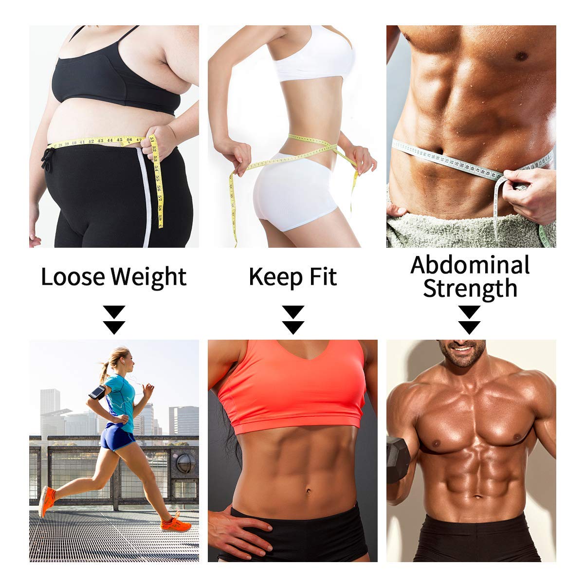 morpilot Fascia Addominale Dimagrante Regolabile per Uomo e Donna Cintura Dimagrante Snellente per Sport, Fitness, Dimagrire - Nero