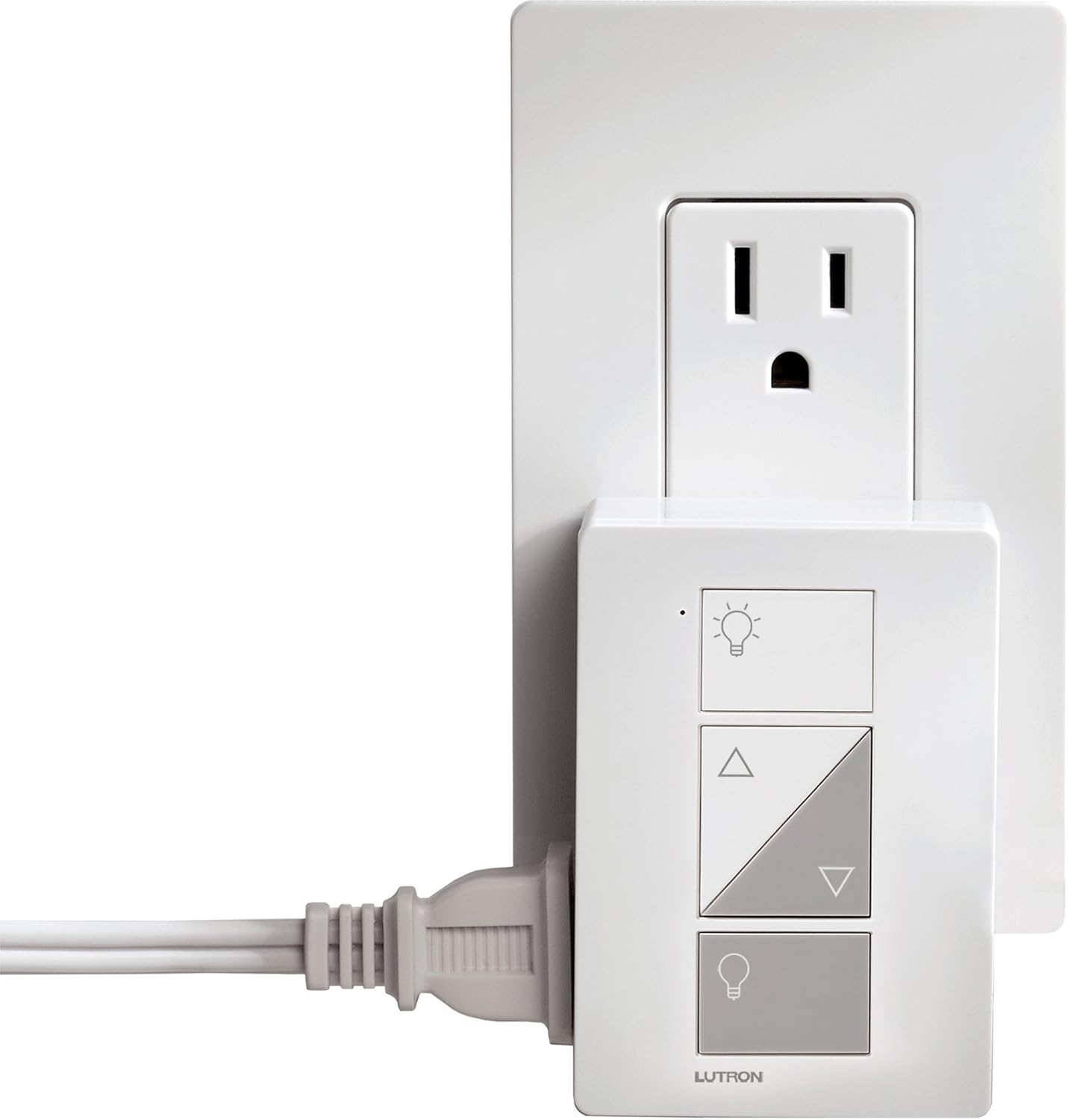 Lutron Caseta Smart Home Plug-in Lamp Dimmer Switch and Pico Remote Kit, Works with Alexa, Apple HomeKit, and The Google Assistant | P-PKG1P-WH | White - - 