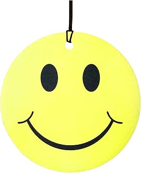 Amazon Com Yellow Smiley Face Car Air Freshener Automotive