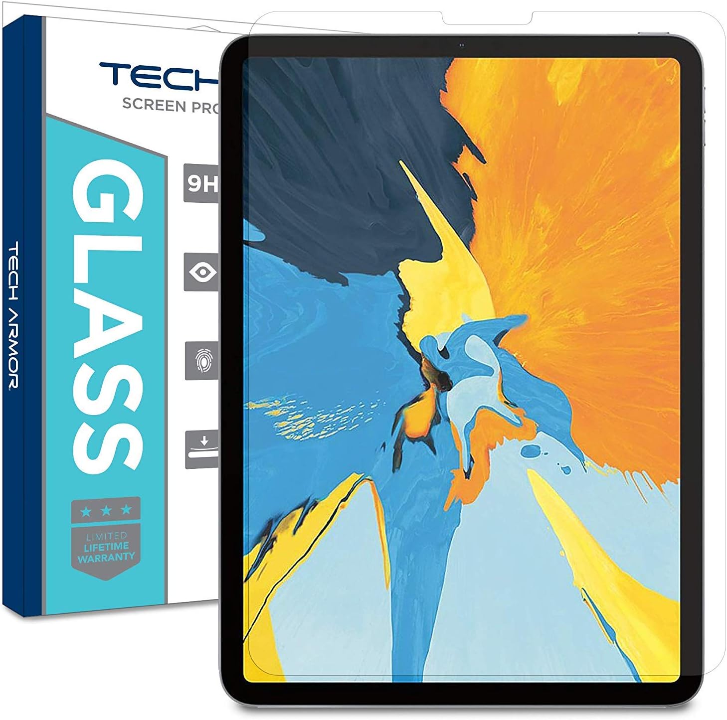 Tech Armor Ballistic Glass Screen Protector Designed for Apple iPad Pro 11-inch 2020 and 2018 (Compatible with Face ID and Apple Pencil) [1-Pack]