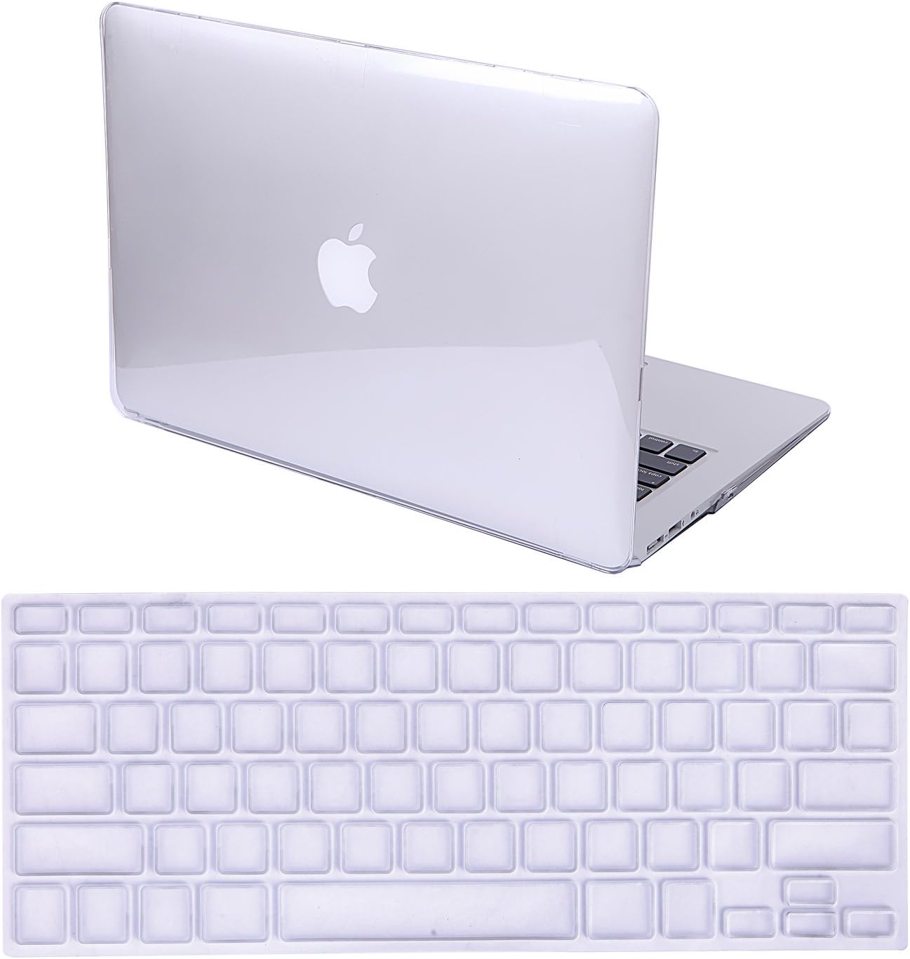 HDE Plastic Hard Shell Case for MacBook Air 13 Inch (Models: A1369/A1466), Crystal Clear