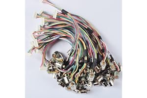 BAENRCY 50pcs DC 1.5V-3V 4 Wire 2 Phase Micro Stepper Motor with Output Copper Gear Miniature D8mm x H9.2mm