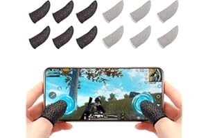NEWSEEGO Newseeg Mobile Game Finger Sleeve[12 Pack], [Thinner&Softer] Touch Screen Finger Sleeve Breathable Anti-Sweat Sensitive Shoot and Aim Keys for Rules of Survival/Knives Out for Android&iOS
