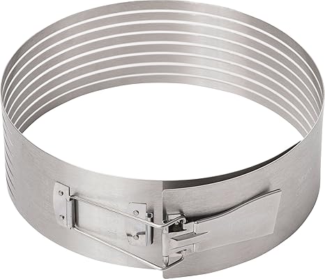 Dr. Oetker Tortenboden-Schneidhilfe Ø26-28, zum leichten Schneiden von Tortenböden, gleichmäßige Tortenböden durch Führungsschienen, (Farbe: silber), Menge: 1 Stück