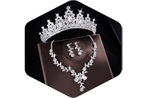 Kamirola Tiaras and Crowns for Women,Tiaras Earrings Necklace, Crystal Bridal Jewelry Set, Costume Party Halloween Prom Pageant Jewelry for Women(TR45)